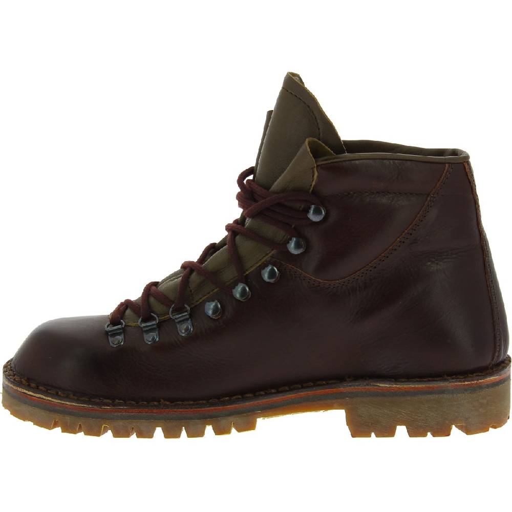 Lartigiano Del Cuoio Scarpone donna da montagna in pelle marrone scuro conciata al vegetale Sconto