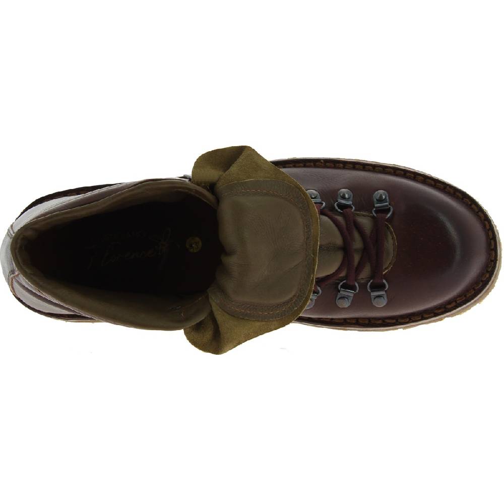 Lartigiano Del Cuoio Scarpone donna da montagna in pelle marrone scuro conciata al vegetale Sconto