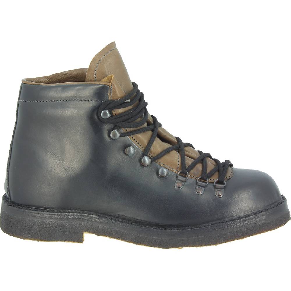 Lartigiano Del Cuoio Stivale da montagna unisex color nero con suola in caucciù Offerta