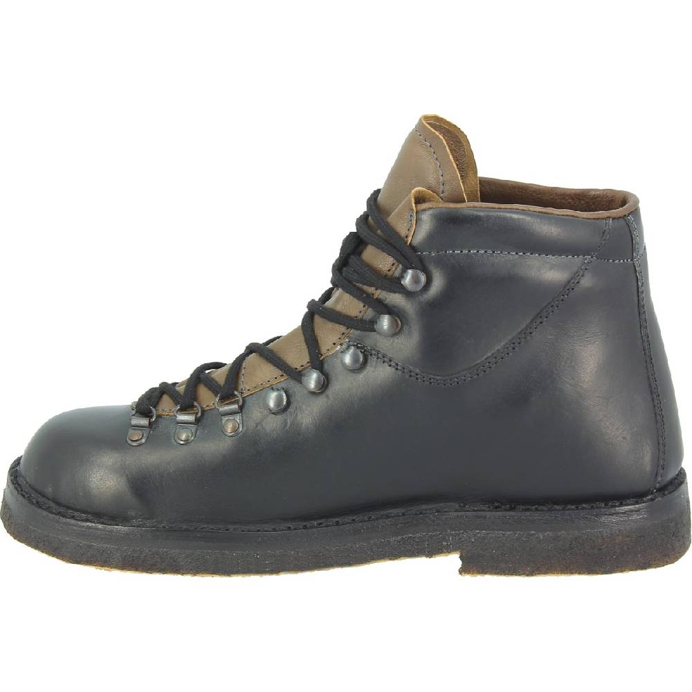 Lartigiano Del Cuoio Stivale da montagna unisex color nero con suola in caucciù Offerta