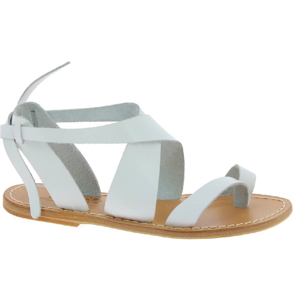 Lartigiano Del Cuoio Sandali donna fatti a mano in pelle colore bianco Negozio