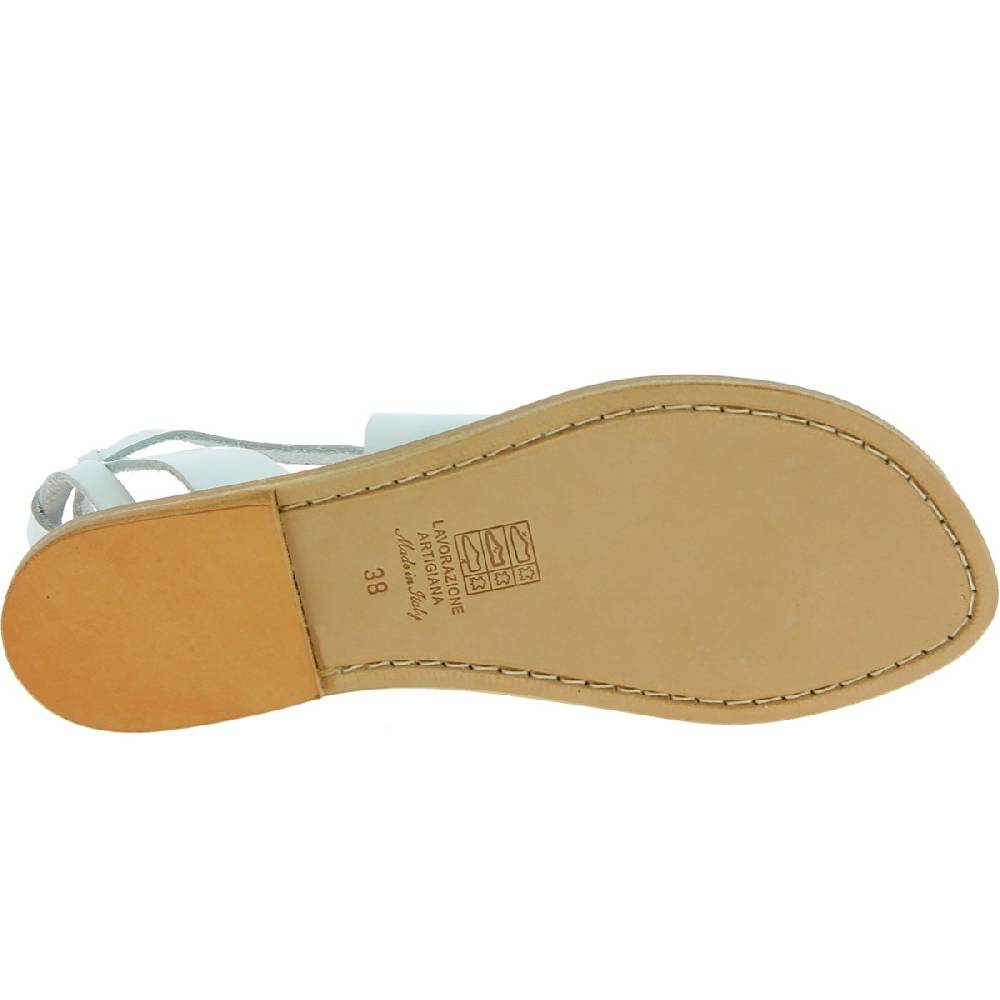 Lartigiano Del Cuoio Sandali donna fatti a mano in pelle colore bianco Negozio