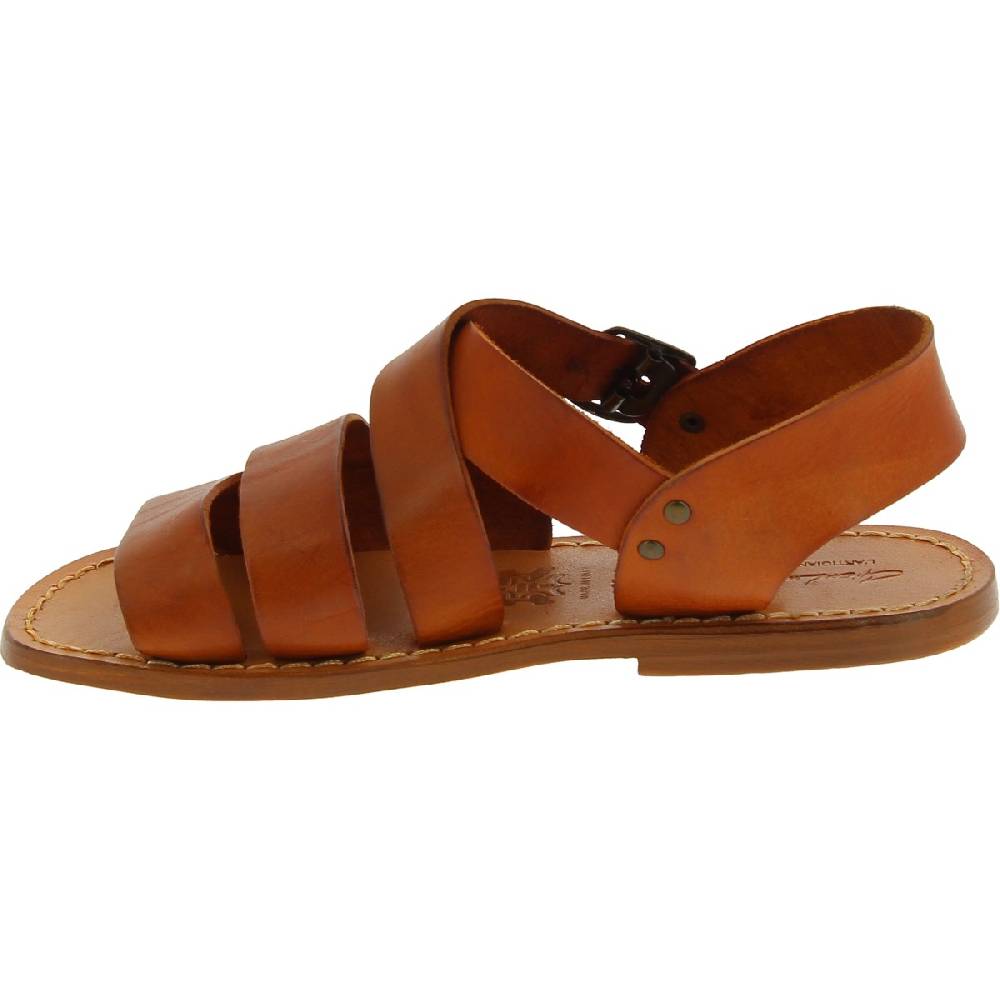 Lartigiano Del Cuoio Sandali da uomo in pelle color cuoio fatti a mano in Italia Moda