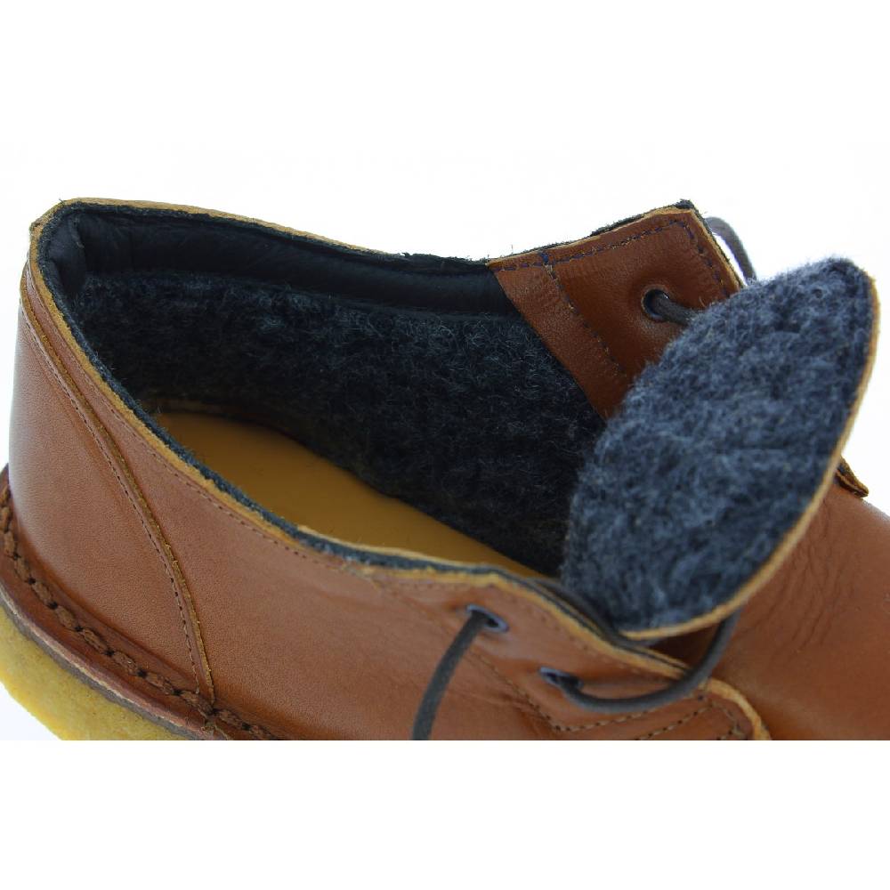 Lartigiano Del Cuoio Scarpe basse da donna in pelle marrone fodera invernale Promozione Limitata
