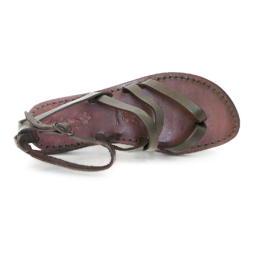 Lartigiano Del Cuoio Scarpe alla schiava artigianali in pelle marrone Prezzo Ridotto