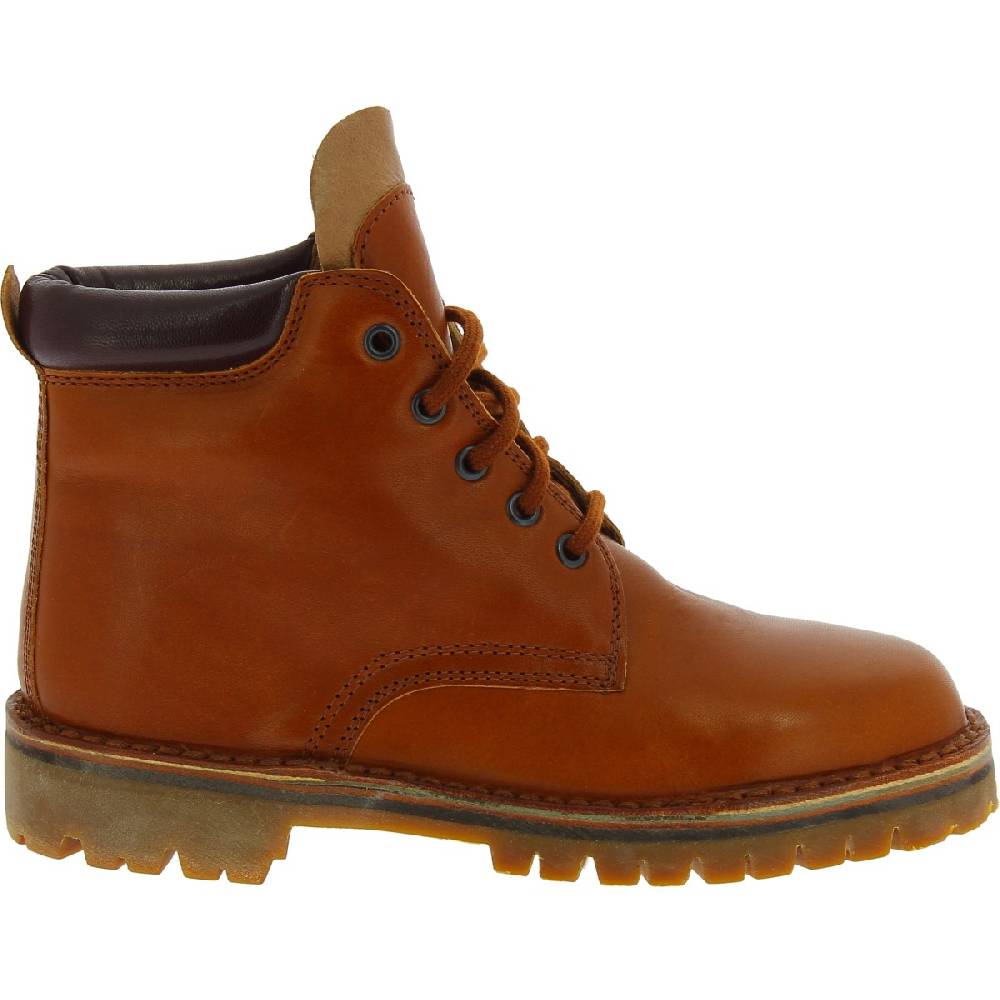 Lartigiano Del Cuoio Stivaletti donna artigianali in pelle marrone e suola Vibram Presa