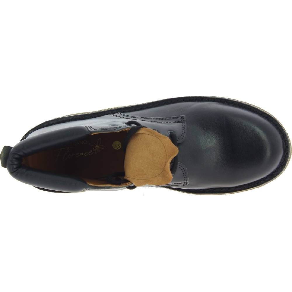Lartigiano Del Cuoio Stivaletti artigianali in pelle nera conciata al vegetale Sconto