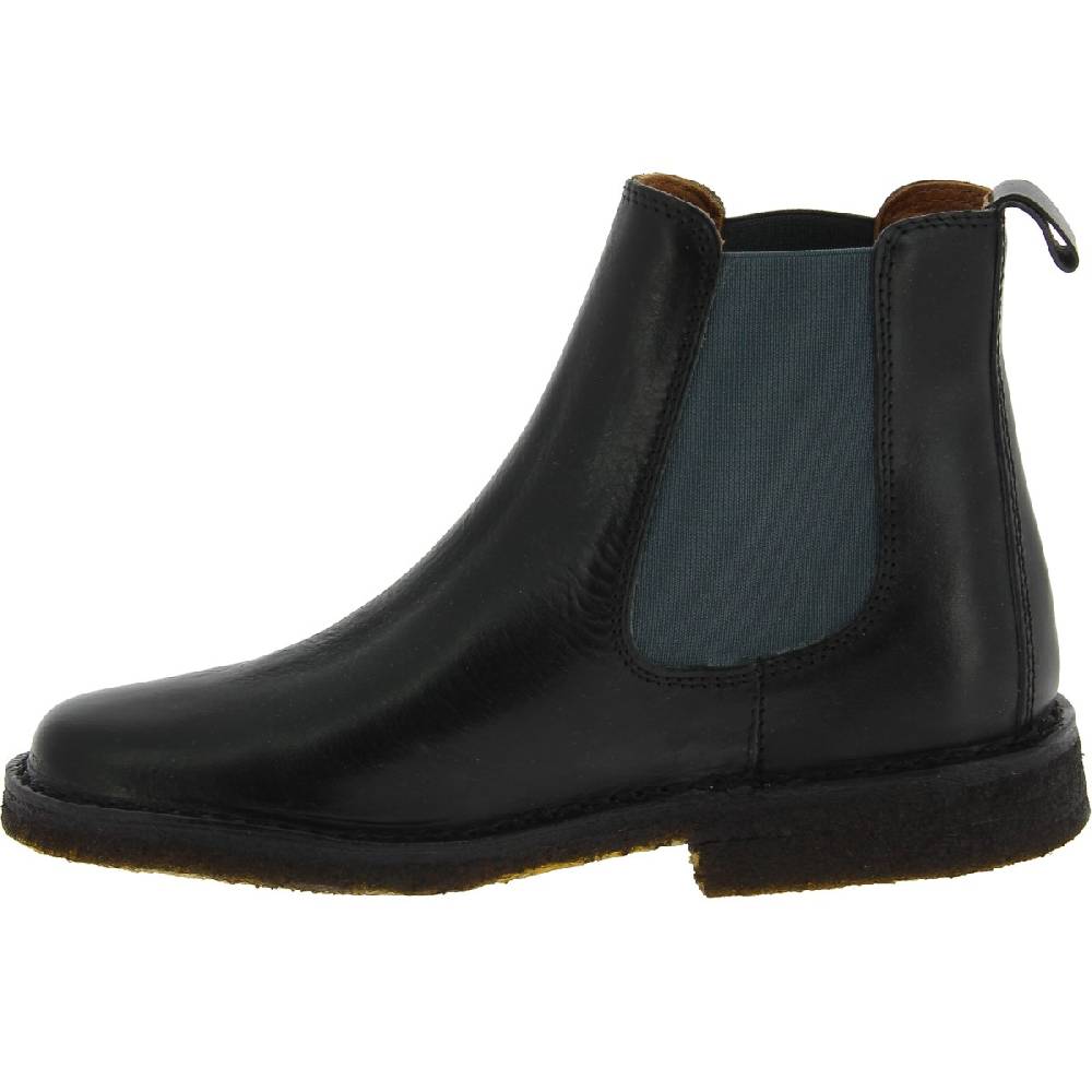 Lartigiano Del Cuoio Stivaletti chelsea donna in pelle nera e suola in para artigianali Offerta