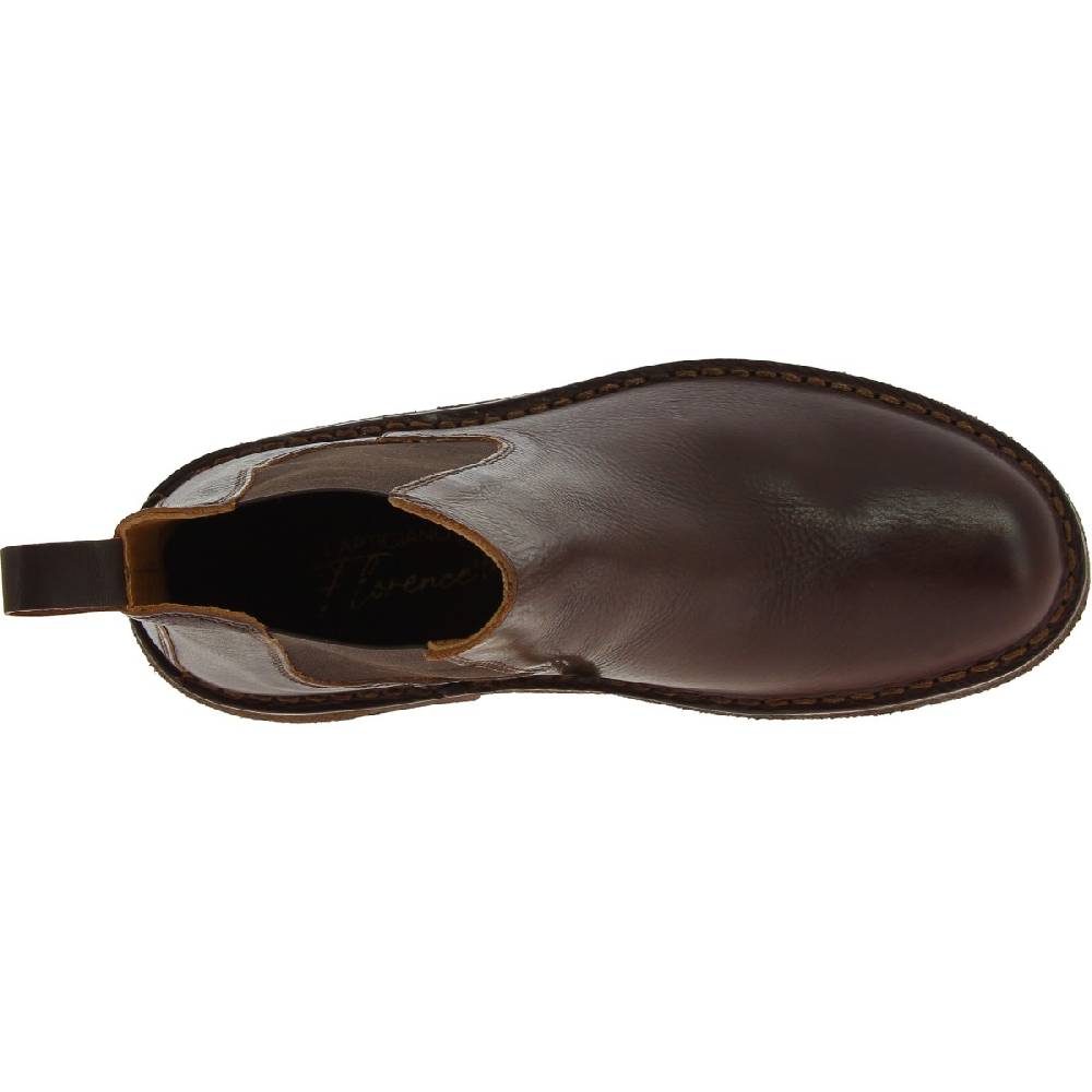 Lartigiano Del Cuoio Stivaletti chelsea donna in pelle testa di moro e suola in para artigianali Online