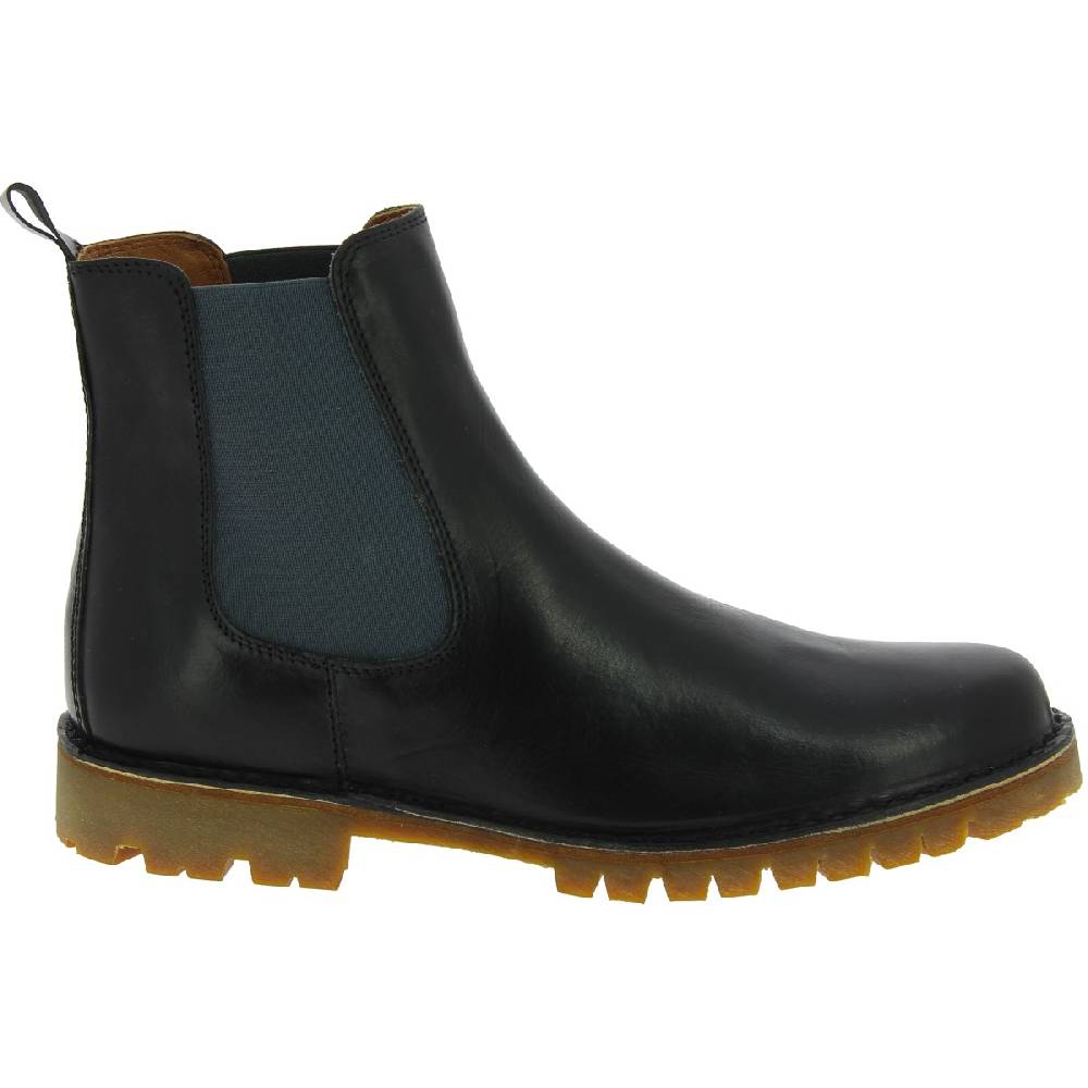 Lartigiano Del Cuoio Stivaletto beatles uomo in pelle nera e suola Vibram In Vendita
