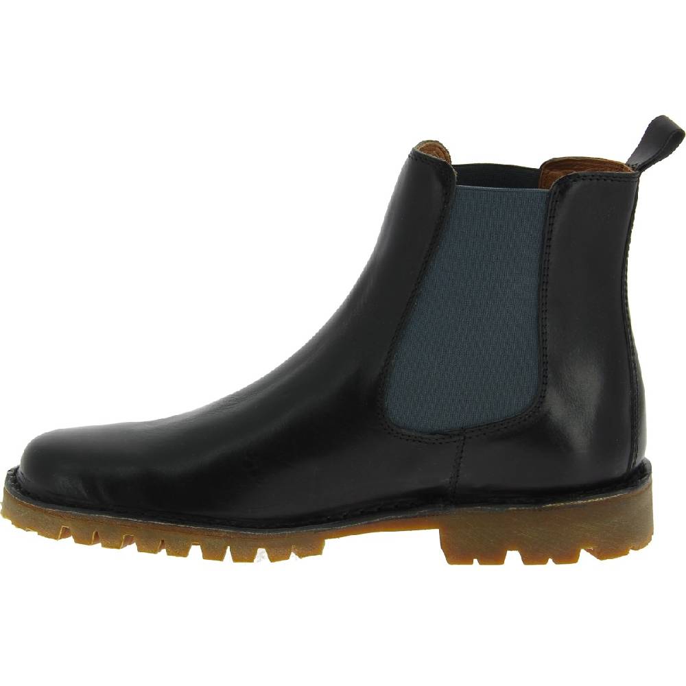 Lartigiano Del Cuoio Stivaletto beatles uomo in pelle nera e suola Vibram In Vendita