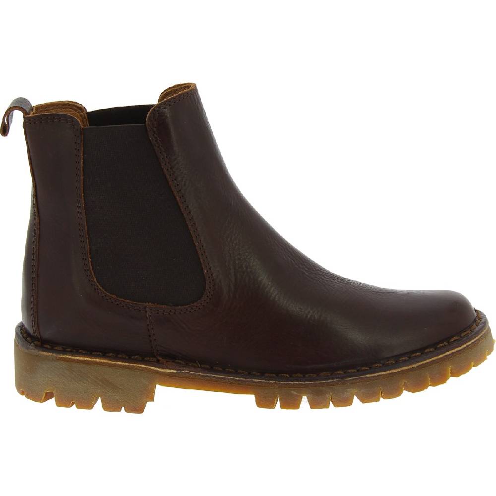 Lartigiano Del Cuoio Stivaletto beatles donna in pelle marrone scuro e suola Vibram Saldi