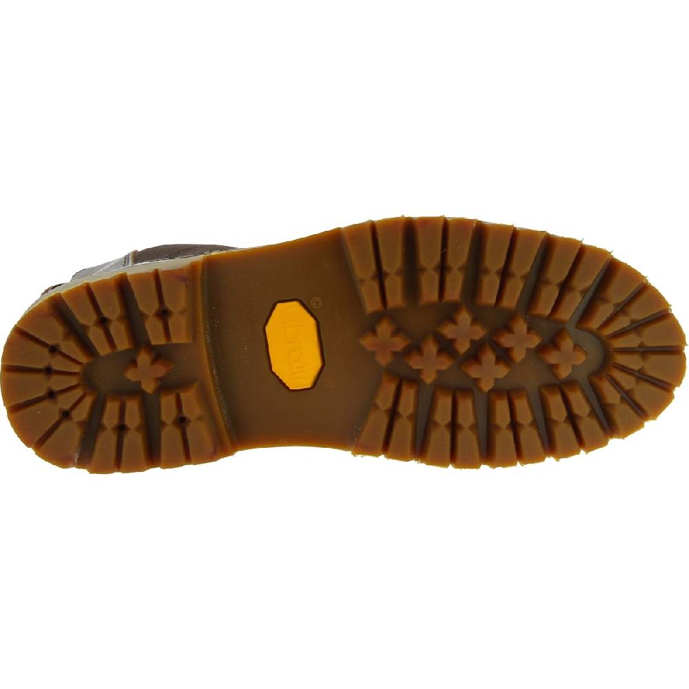 Lartigiano Del Cuoio Stivaletto beatles donna in pelle marrone scuro e suola Vibram Saldi