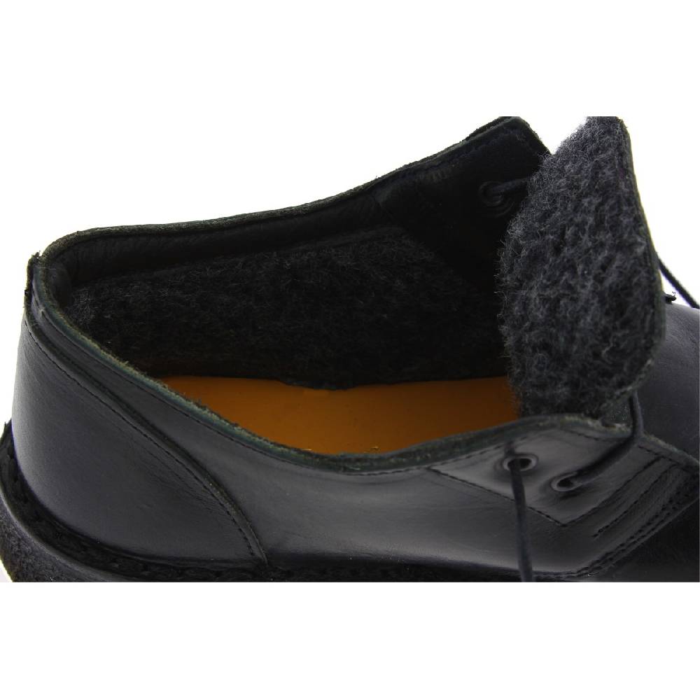 Lartigiano Del Cuoio Scarpe basse da uomo in pelle nera con fodera invernale Hotsell