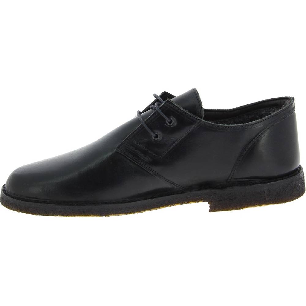Lartigiano Del Cuoio Scarpe basse da uomo in pelle nera con fodera invernale Hotsell