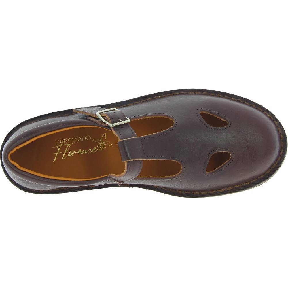 Lartigiano Del Cuoio Scarpe aperte da uomo in pelle marrone scuro fatte a mano in Italia Vendita Economica