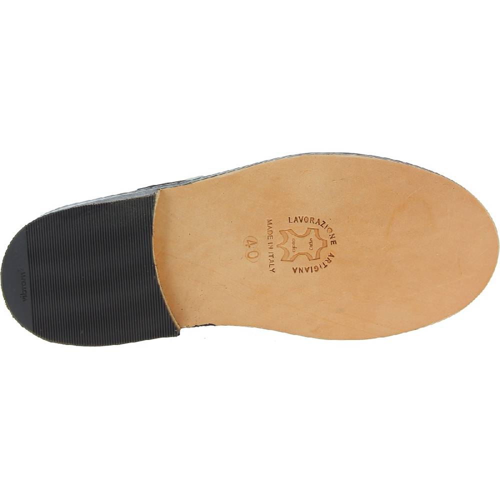 Lartigiano Del Cuoio Scarpe aperte da uomo in pelle marrone scuro fatte a mano in Italia Vendita Economica