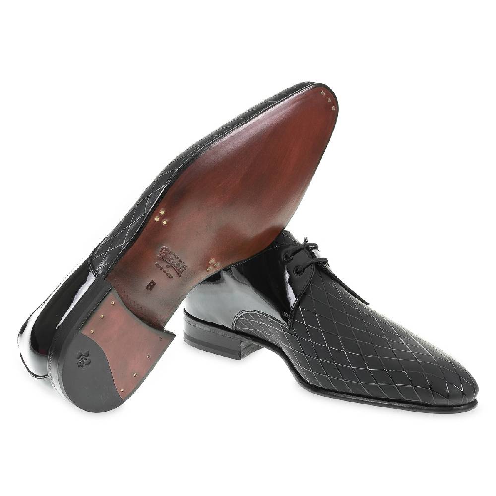 Lartigiano Del Cuoio Scarpe da cerimonia in Vernice Stampata Diamond - Fratelli Borgioli - Artigianalità Italiana I Più Venduti