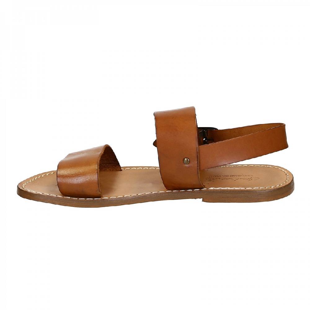 Lartigiano Del Cuoio Sandali uomo fatti a mano in pelle color cuoio antico Vendite Flash