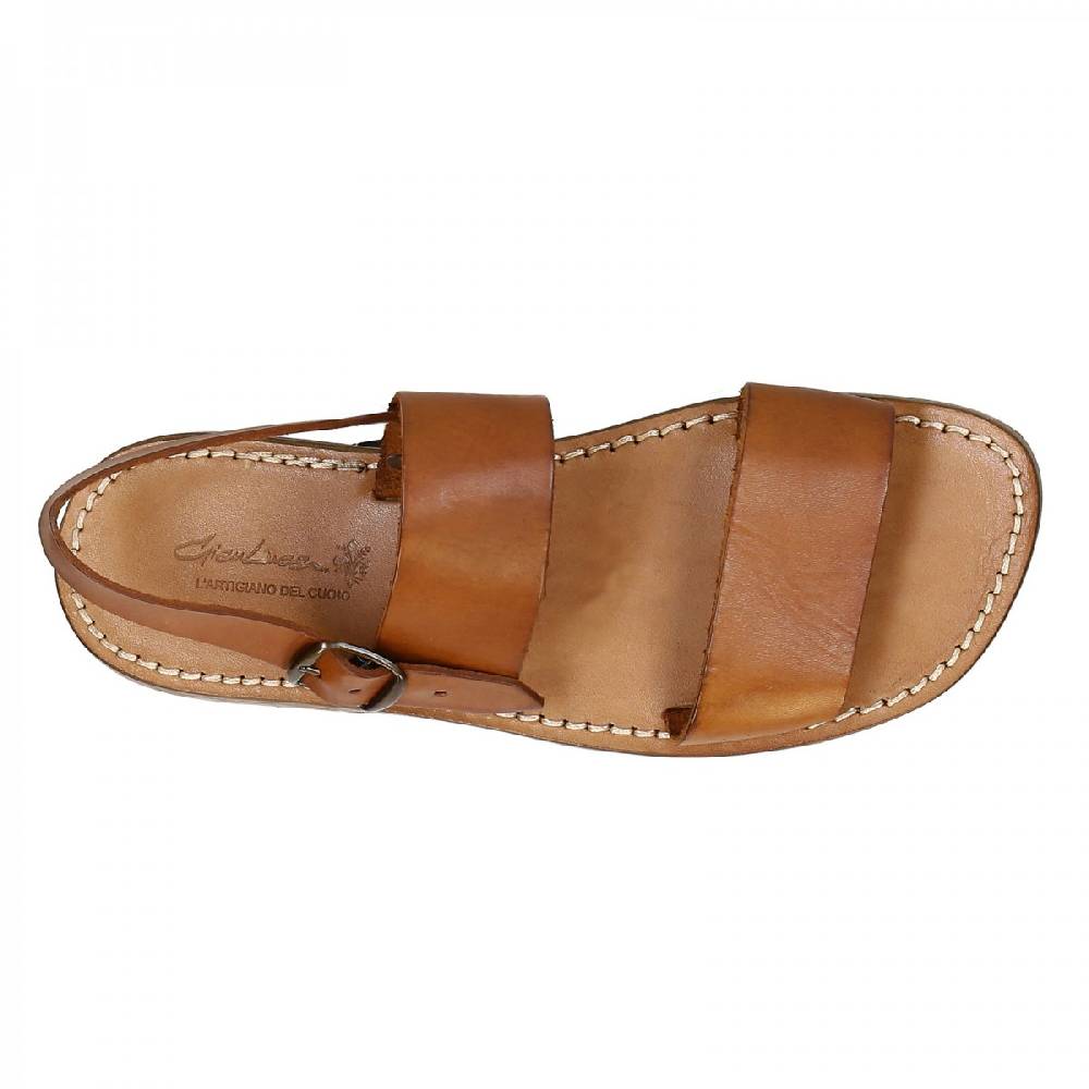 Lartigiano Del Cuoio Sandali uomo fatti a mano in pelle color cuoio antico Vendite Flash