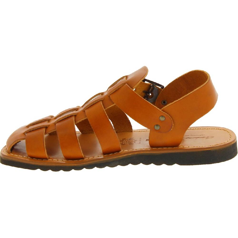 Lartigiano Del Cuoio Sandali frate uomo in pelle color cuoio fatti a mano 2025