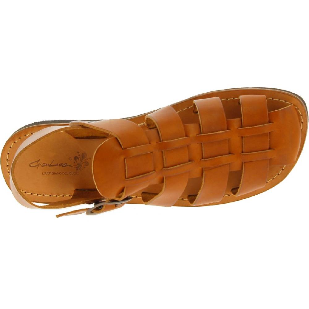 Lartigiano Del Cuoio Sandali frate uomo in pelle color cuoio fatti a mano 2025