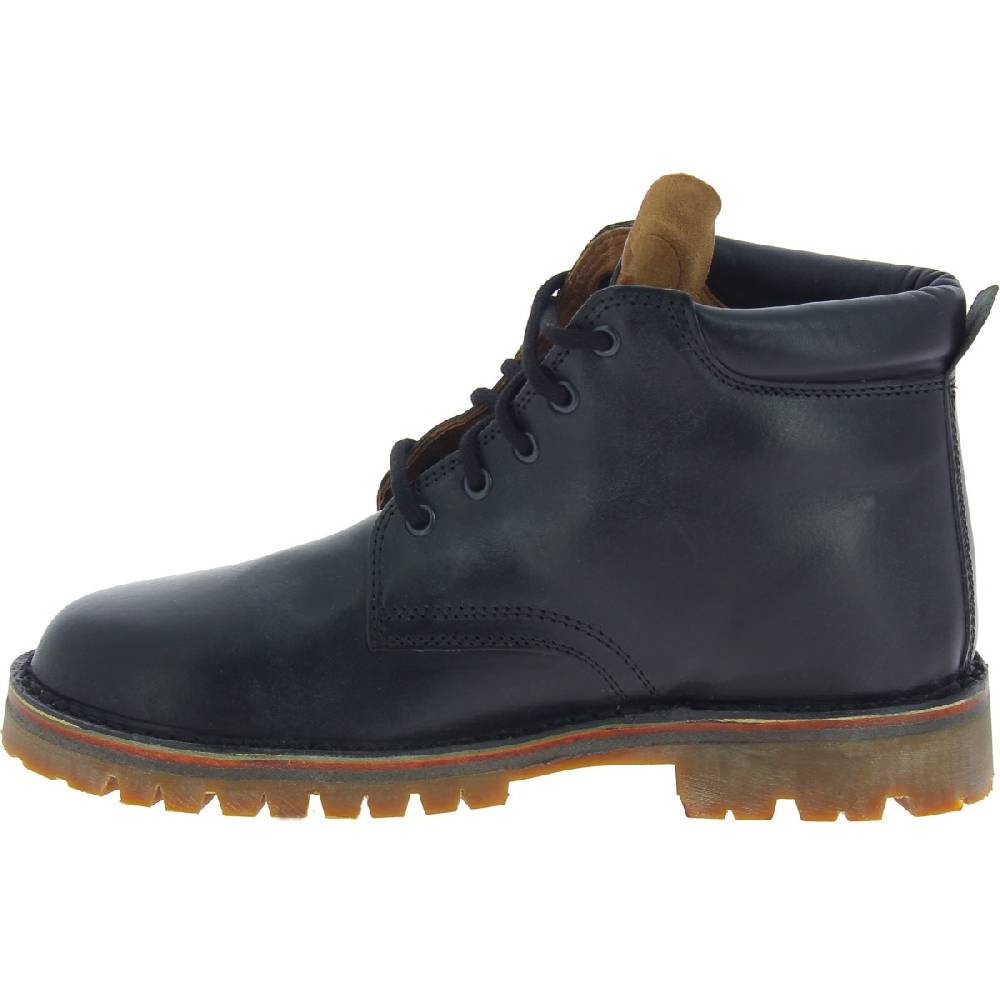 Lartigiano Del Cuoio Stivaletti uomo artigianali in pelle nera e suola Vibram Novità