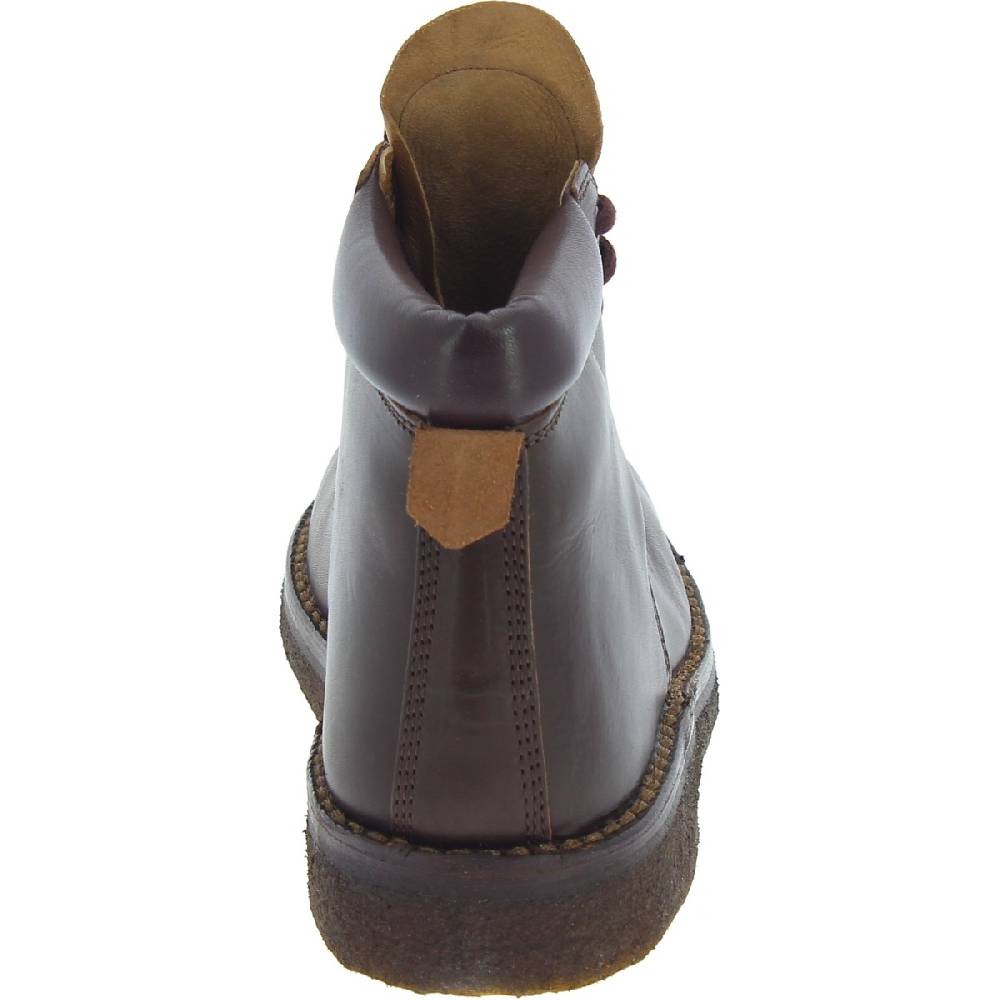 Lartigiano Del Cuoio Stivaletti uomo artigianali in pelle marrone scuro conciata al vegetale Presa