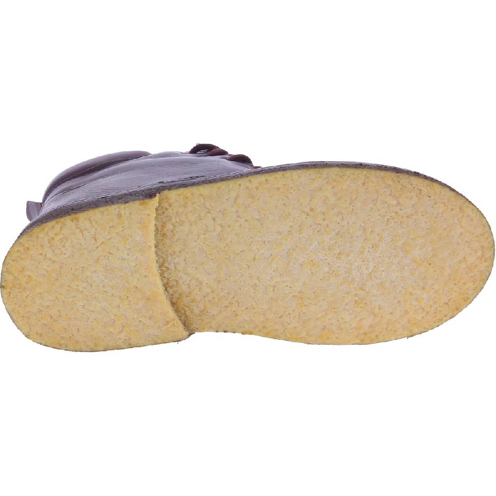 Lartigiano Del Cuoio Stivaletti donna artigianali in pelle marrone scuro conciata al vegetale Sconto