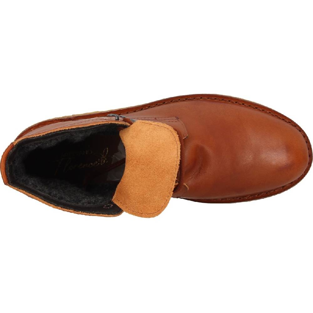 Lartigiano Del Cuoio Stivaletti da uomo in pelle color cuoio con fodera invernale Offerta