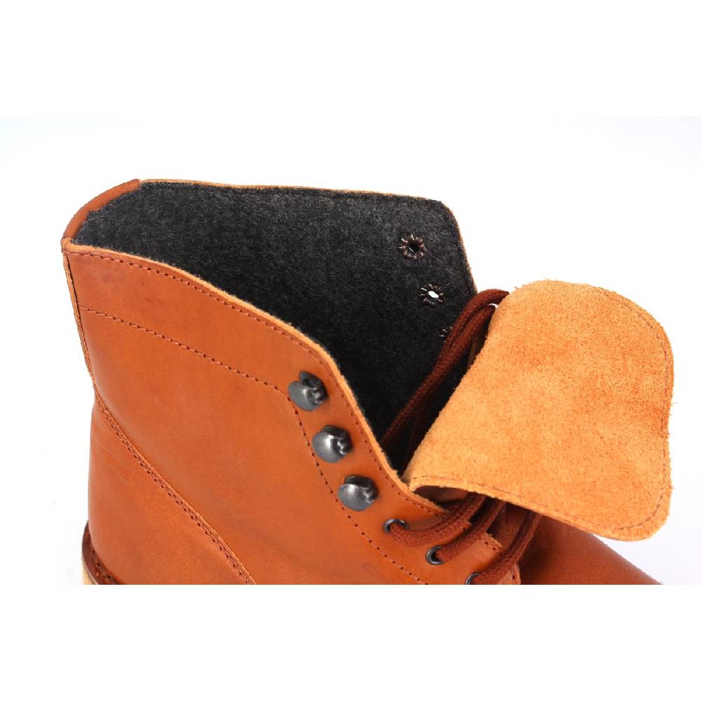 Lartigiano Del Cuoio Stivaletti da uomo in pelle color cuoio con fodera invernale Offerta