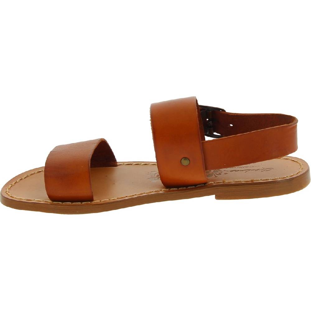 Lartigiano Del Cuoio Sandali francescani donna artigianali in pelle color cuoio Vendita Economica