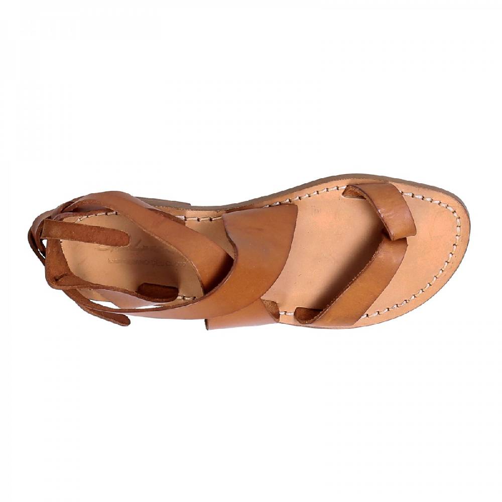 Lartigiano Del Cuoio Sandali donna fatti a mano in pelle colore cuoio Moda
