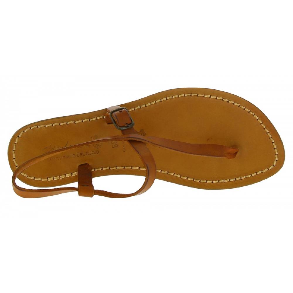 Lartigiano Del Cuoio Sandali infradito artigianali da donna in pelle color cuoio 2025