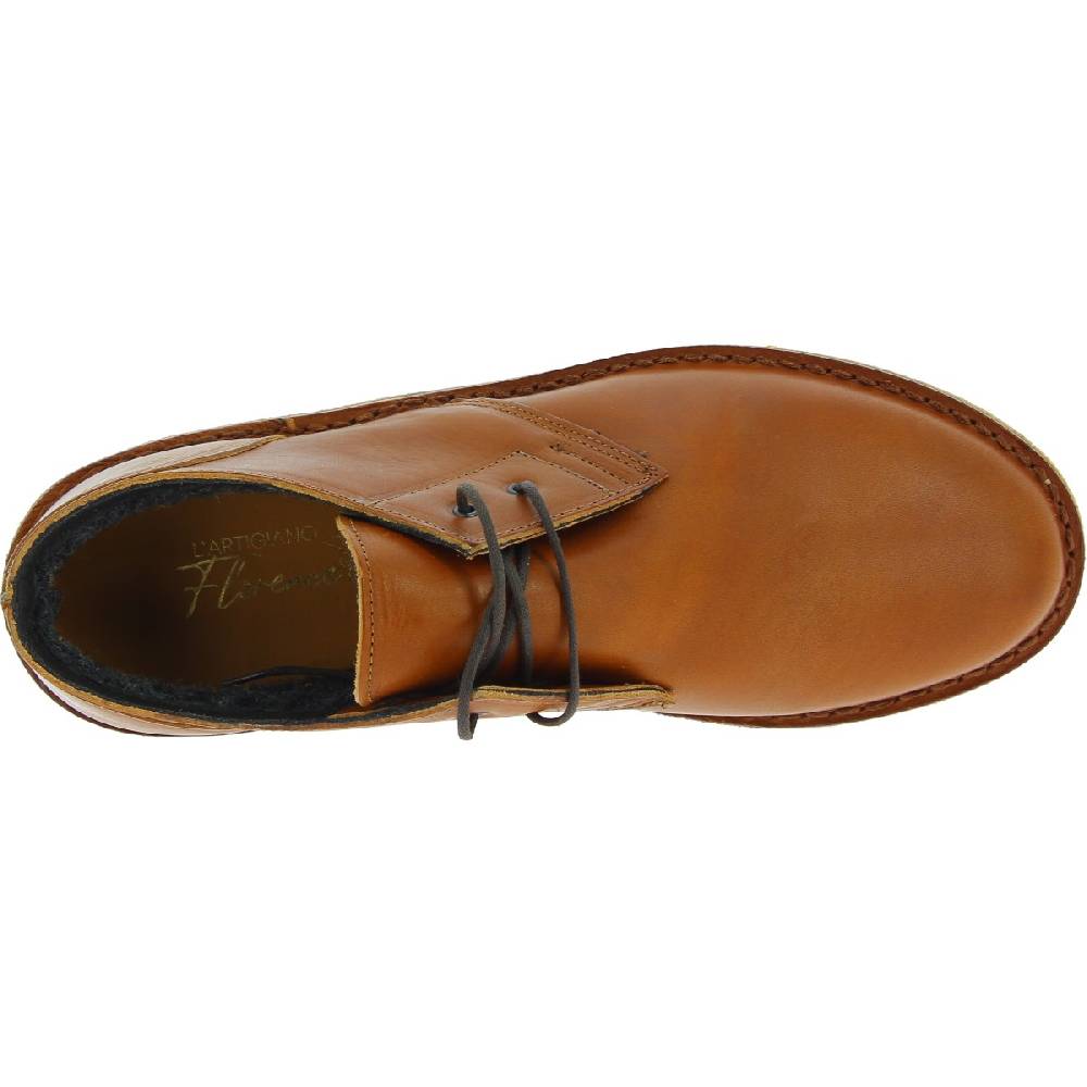 Lartigiano Del Cuoio Scarpe basse da uomo in pelle marrone con fodera invernale Italy