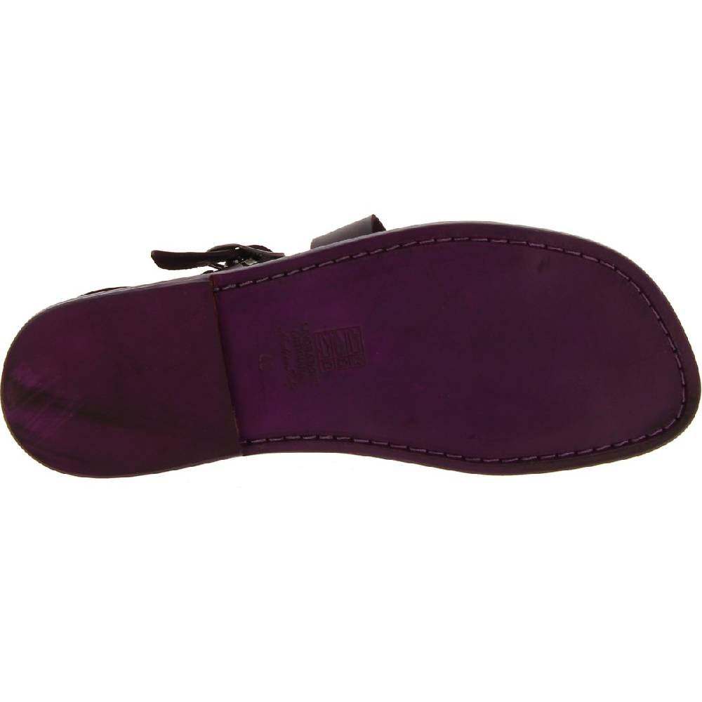 Lartigiano Del Cuoio Sandali uomo fatti a mano in pelle color prugna Fino Al -60%