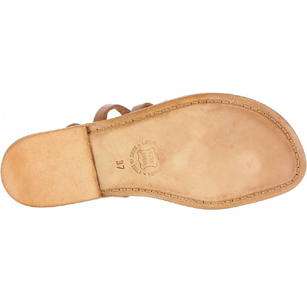 Lartigiano Del Cuoio Sandali infradito alla schiava in pelle color cuoio Convenienza