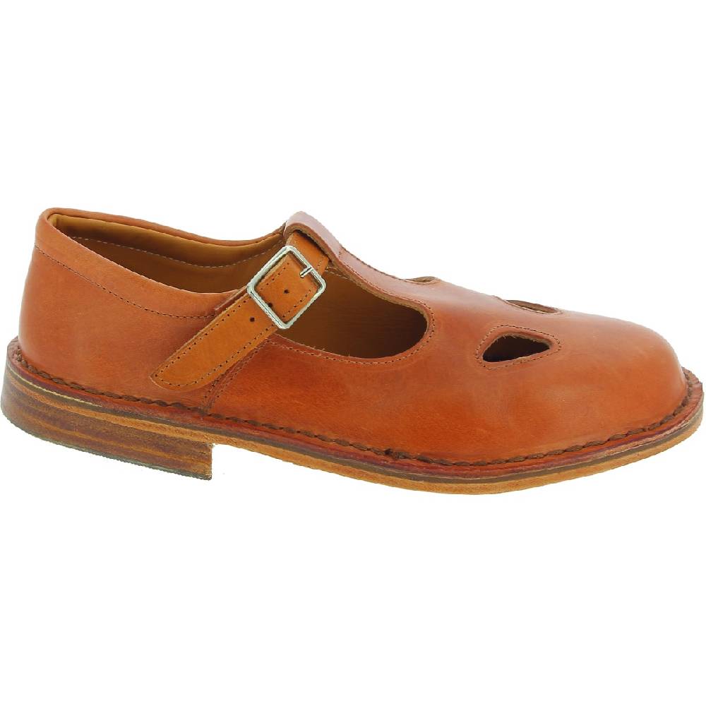 Lartigiano Del Cuoio Scarpe "occhi di bue" da donna in pelle marrone fatte a mano in Italia Economico