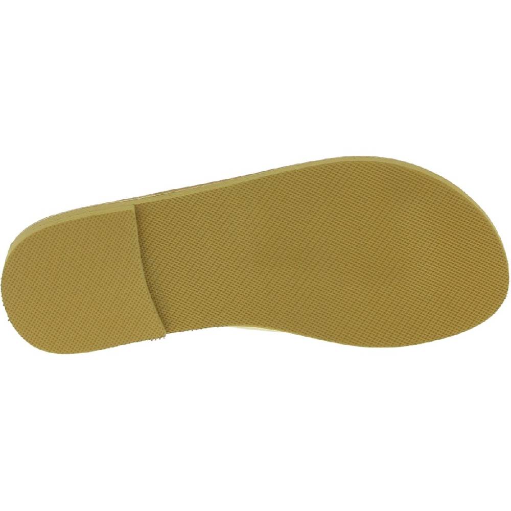 Lartigiano Del Cuoio Sandali infradito slip-on da donna fatti a mano in pelle di vitello laminata oro Saldi