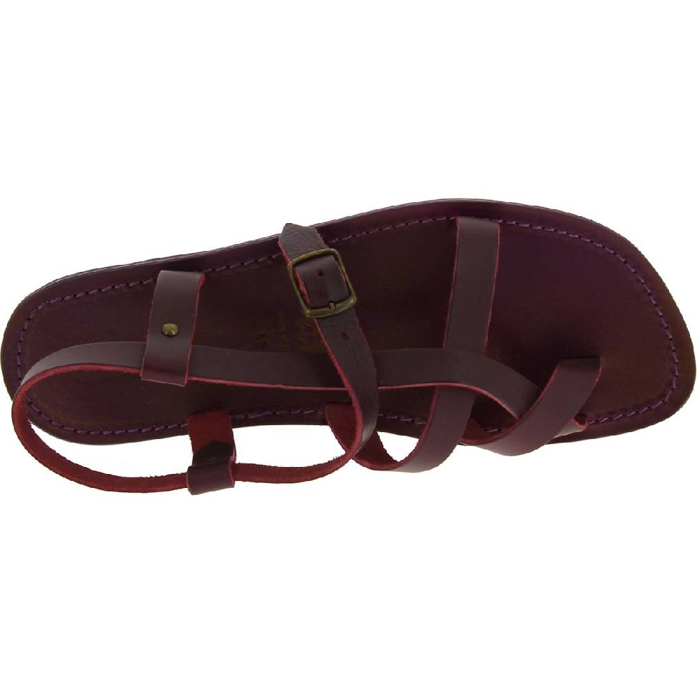 Lartigiano Del Cuoio Sandali uomo in cuoio artigianali in pelle color viola Offerte