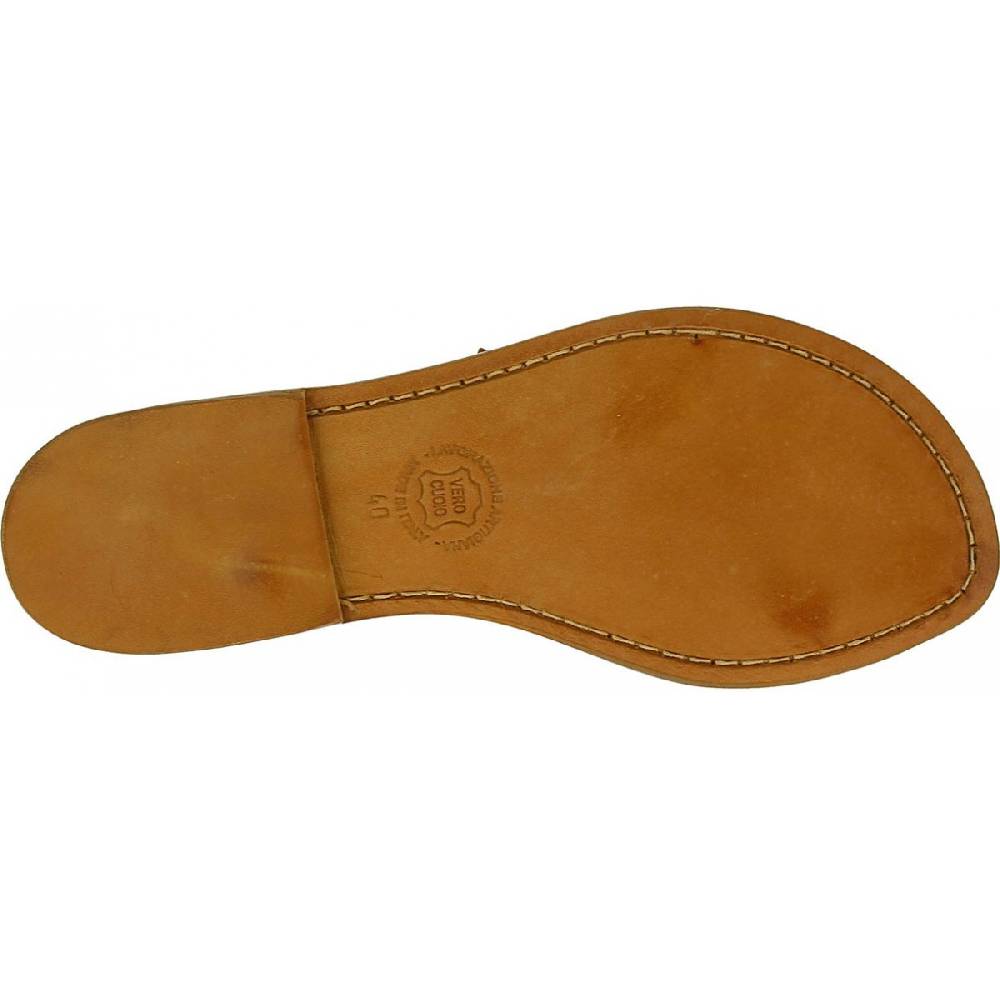 Lartigiano Del Cuoio Sandali schiava bassi da donna color cuoio Italy