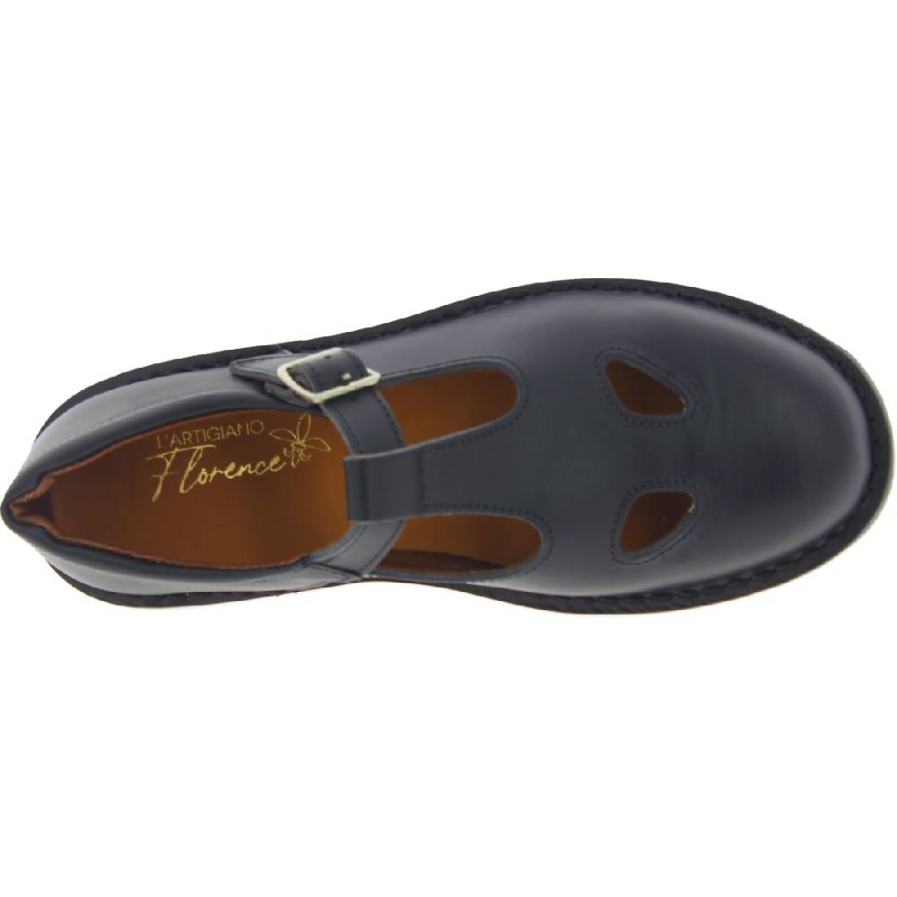 Lartigiano Del Cuoio Scarpe occhietti da donna in pelle nera fatte a mano in Italia Sconto