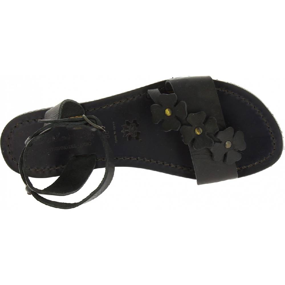 Lartigiano Del Cuoio Sandali bassi donna artigianali in pelle color nero Moda