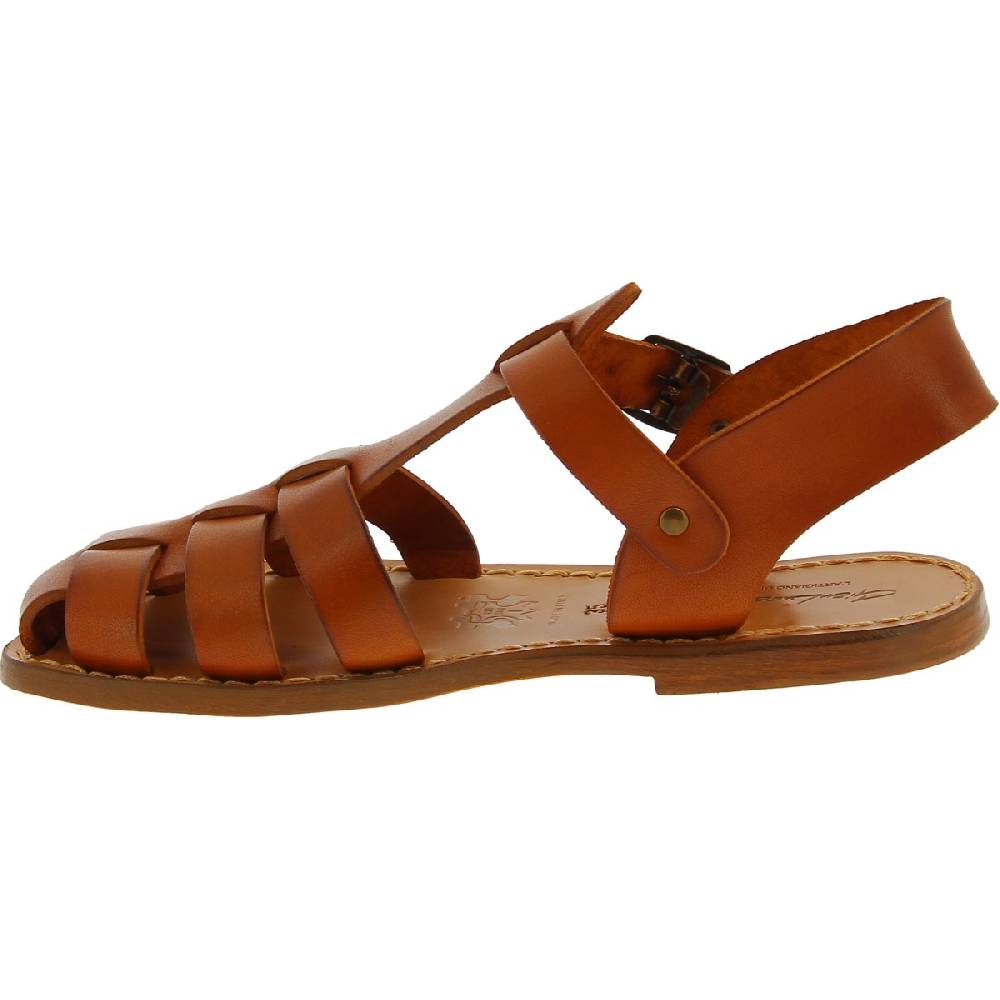 Lartigiano Del Cuoio Sandali bassi in pelle color cuoio fatti a mano in Italia In Linea