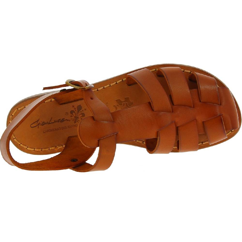 Lartigiano Del Cuoio Sandali bassi in pelle color cuoio fatti a mano in Italia In Linea