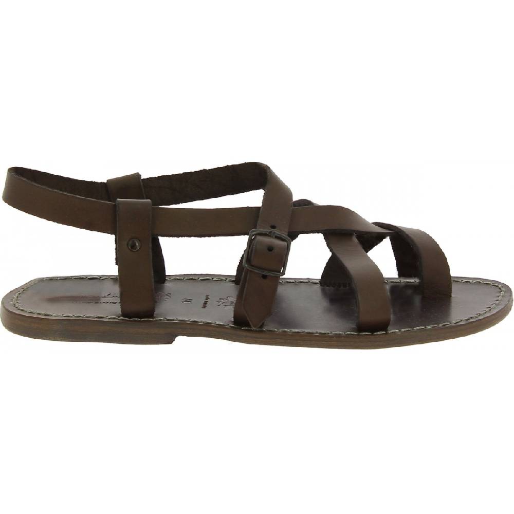 Lartigiano Del Cuoio Sandali uomo in cuoio artigianali in pelle color fango Fino Al -60%