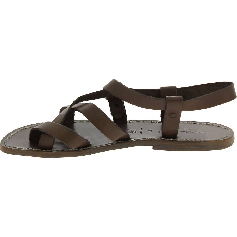Lartigiano Del Cuoio Sandali uomo in cuoio artigianali in pelle color fango Fino Al -60%