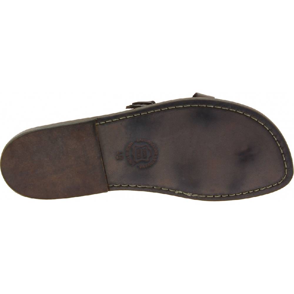 Lartigiano Del Cuoio Sandali uomo in cuoio artigianali in pelle color fango Fino Al -60%