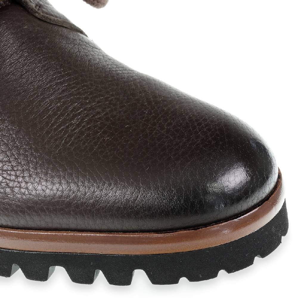 Lartigiano Del Cuoio Derby in cervo e cashmere marrone scuro - Fratelli Borgioli - Artigianalità Italiana Vendite Flash