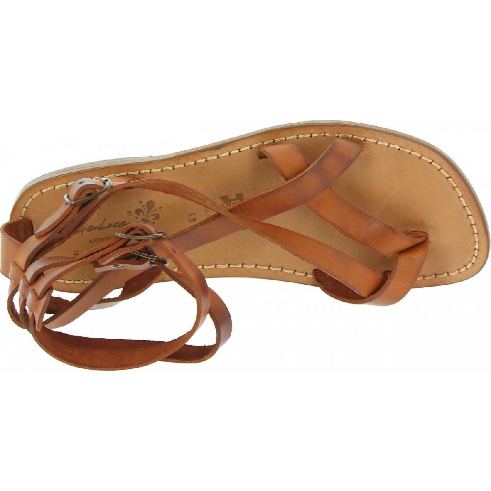 Lartigiano Del Cuoio Sandali gladiatore uomo in pelle color cuoio antico Nuova